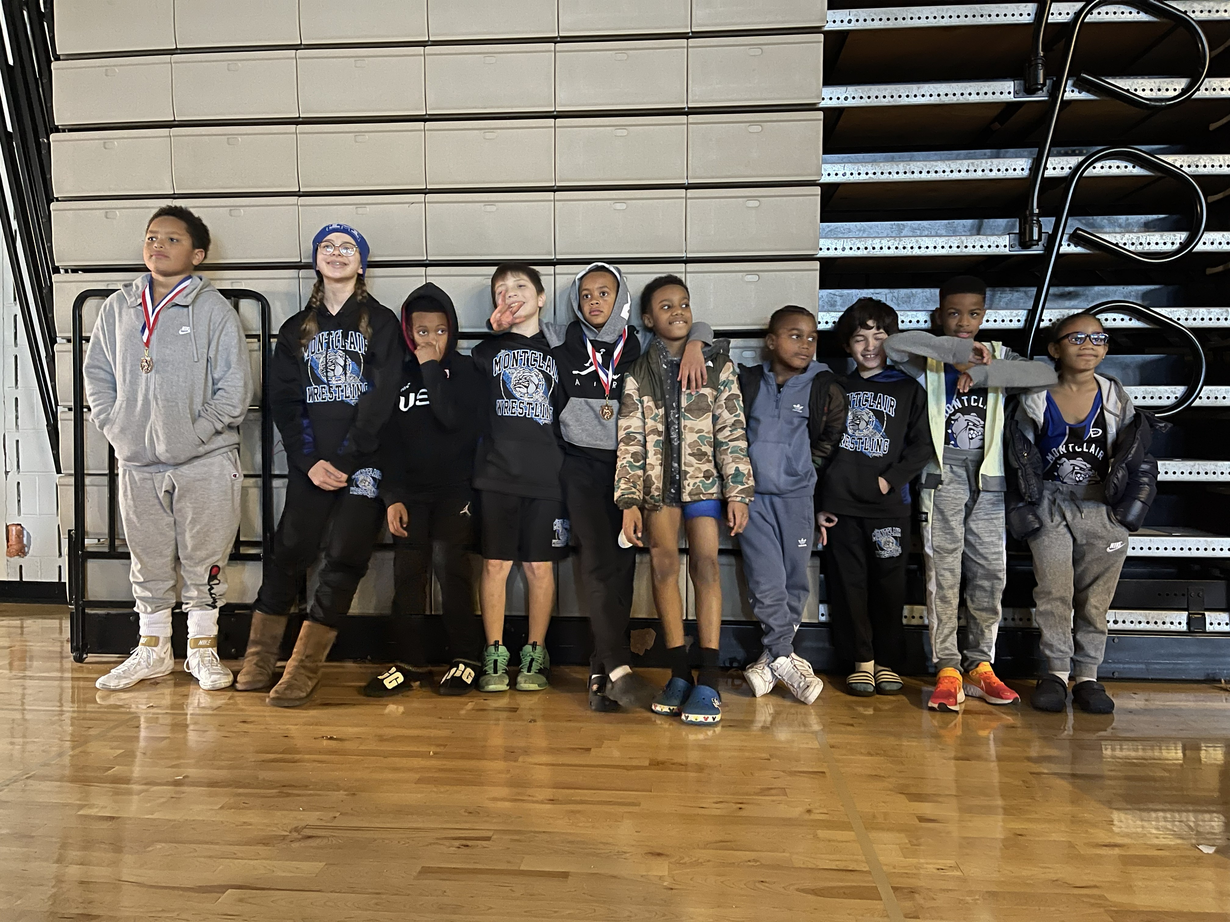 Friends from the Montclair wrestling team